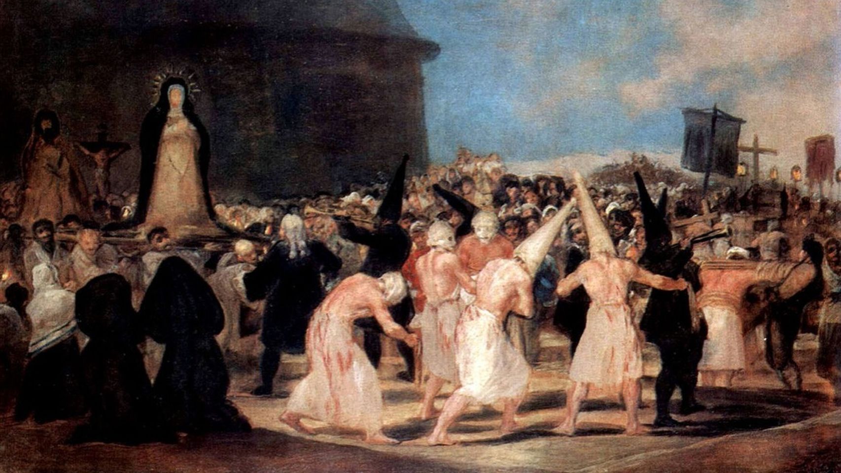 Procesión de disciplinantes. Francisco de Goya, circa 1813.