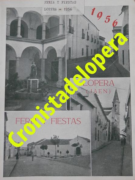 PORTADA DEL PROGRAMA DE LA FERIA DE LOS CRISTOS DE LOPERA DEL AÑO 1956