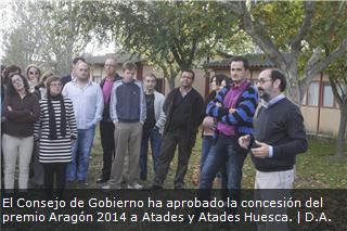 ATADES Y ATADES HUESCA, PREMIO ARAGÓN 2014