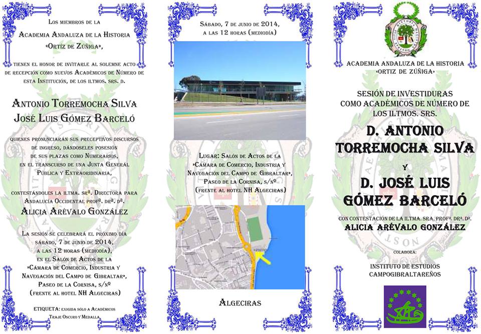 JOSÉ LUIS GÓMEZ BARCELÓ, CRONISTA OFICIAL DE CEUTA, NOMBRADO ACADÉMICO DE ACADEMIA ANDALUZA DE LA HISTORIA