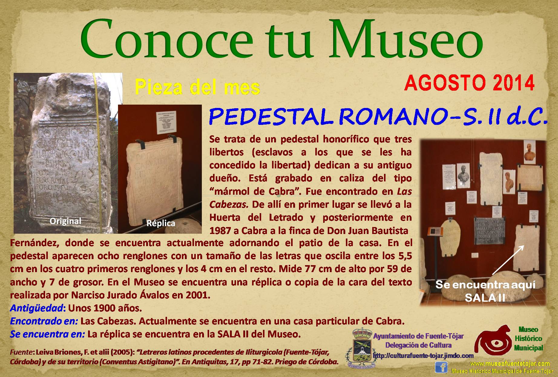 FUENTE-TÓJAR (CÓRDOBA) APROXIMACIÓN A SU ARQUEOLOGÍA E HISTORIA ANTIGUA