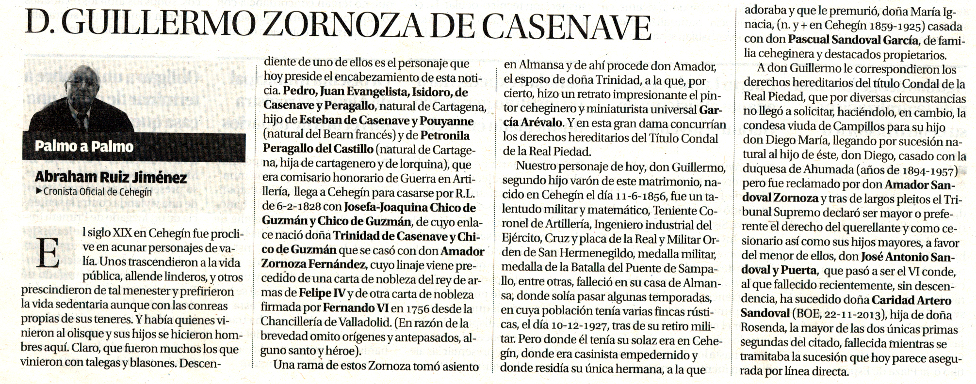 D. GUILLERMO ZORZONA DE CASENAVE