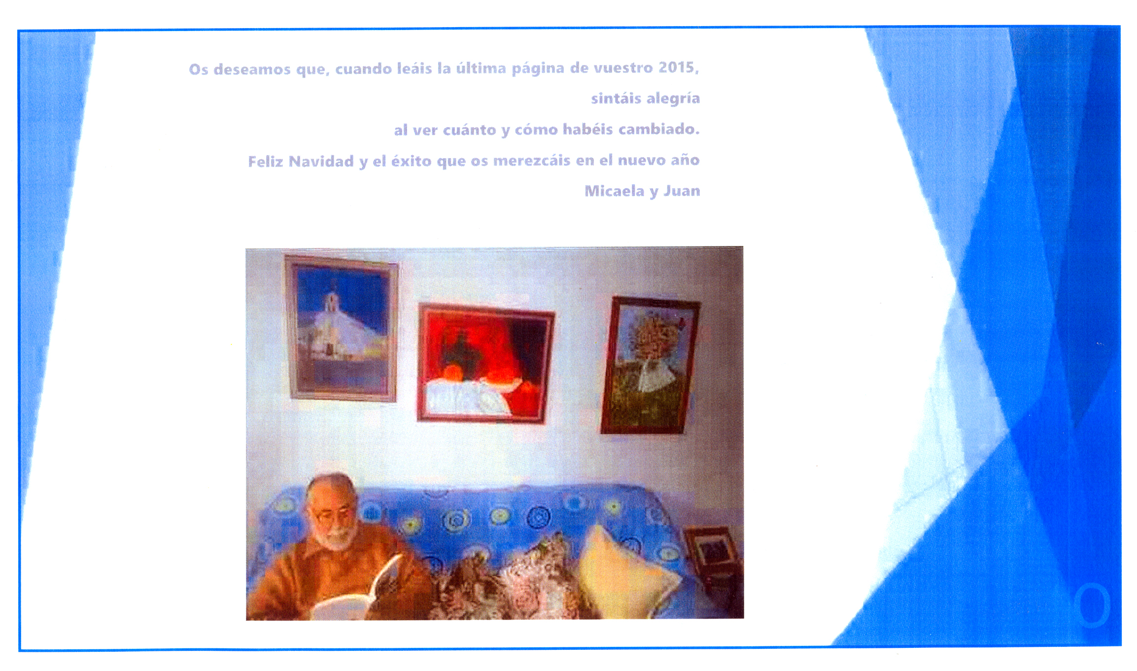 JUAN P. GUTIÉRREZ GARCÍA, CRONISTA OFICIAL DE CONQUISTA (CÓRDOBA), Y MICAELA, FELICITAN LA NAVIDAD