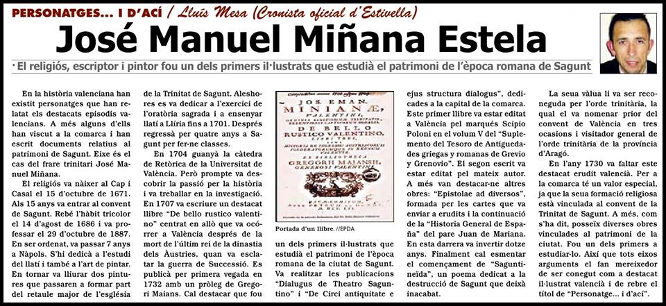 PERSONATGES… I D’ACÍ: JOSÉ MANUEL MIÑANA ESTELA