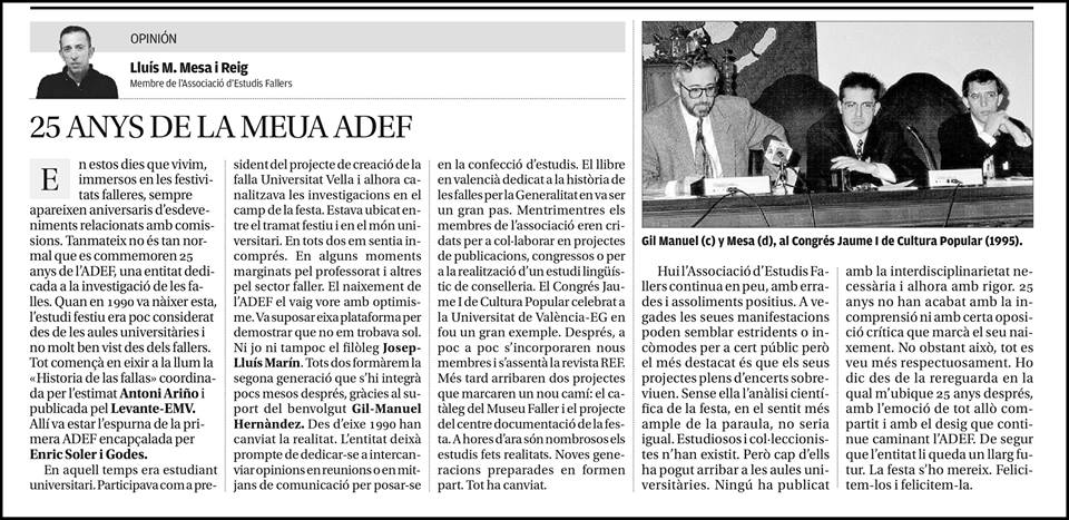 25 ANYS DE LA MEUA EDEF
