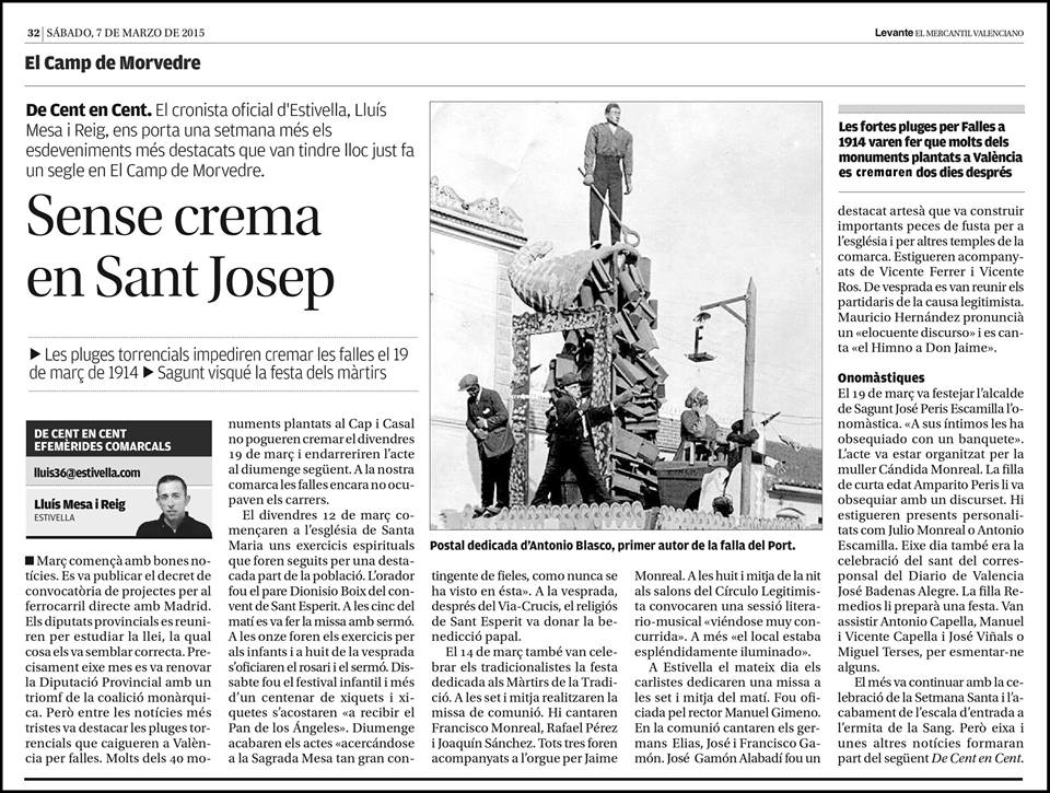 DE CENT EN CENT: SENSE FALLES A SAGUNT I LA FESTA DELS MÀRTIRS DE LA TRADICIÓ