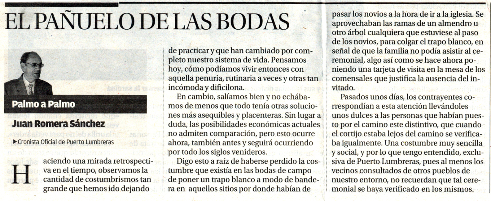 EL PAÑUELO DE LAS BODAS