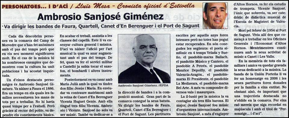 PERSONATGES… I D’ACÍ: AMBROSIO SANJOSÉ GIMÉNEZ