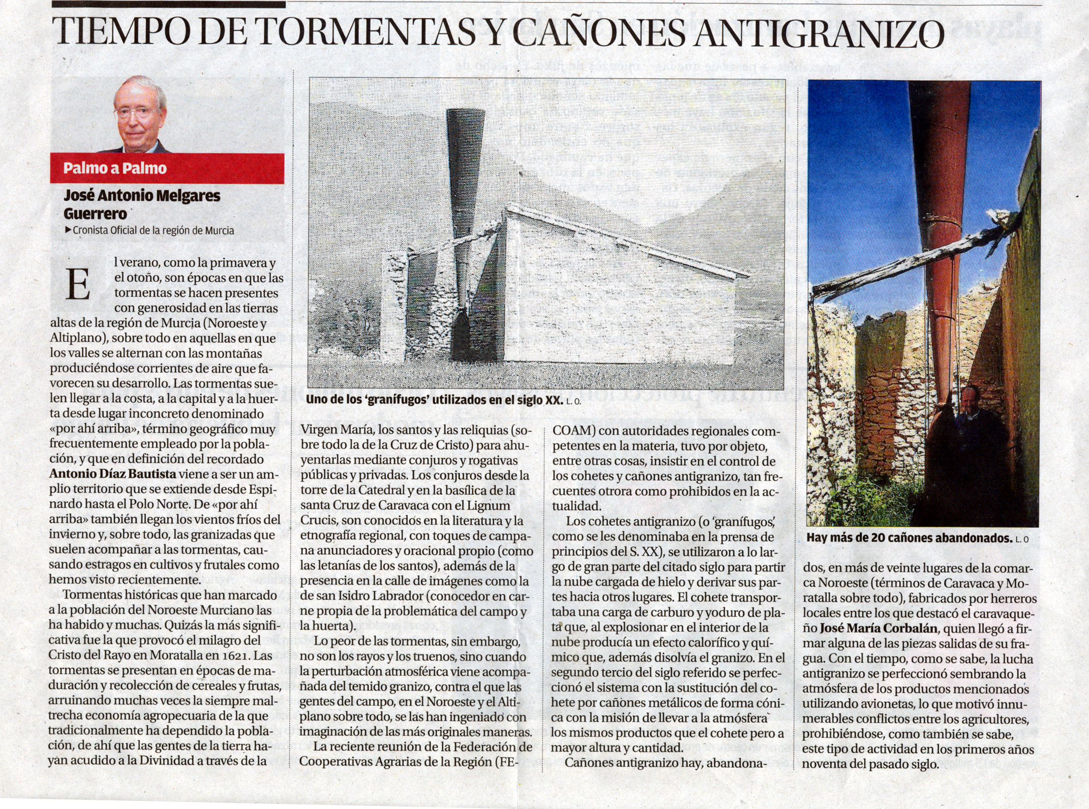 TIEMPO DE TORMENTAS Y CAÑOES ANTIGRANIZO