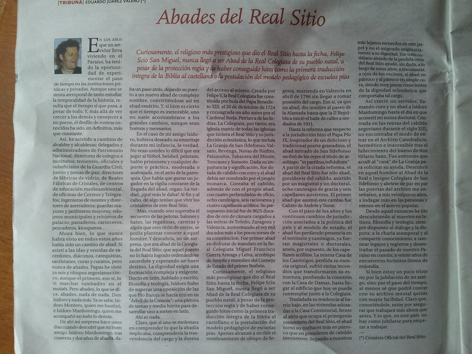 TRIBUNA: ABADES DEL REAL SITIO