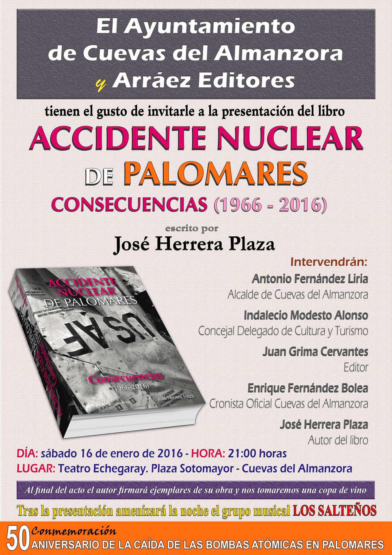JOSÉ HERRERA PRESENTA EL DÍA 5 SU LIBRO SOBRE PALOMARES EN ALMERÍA