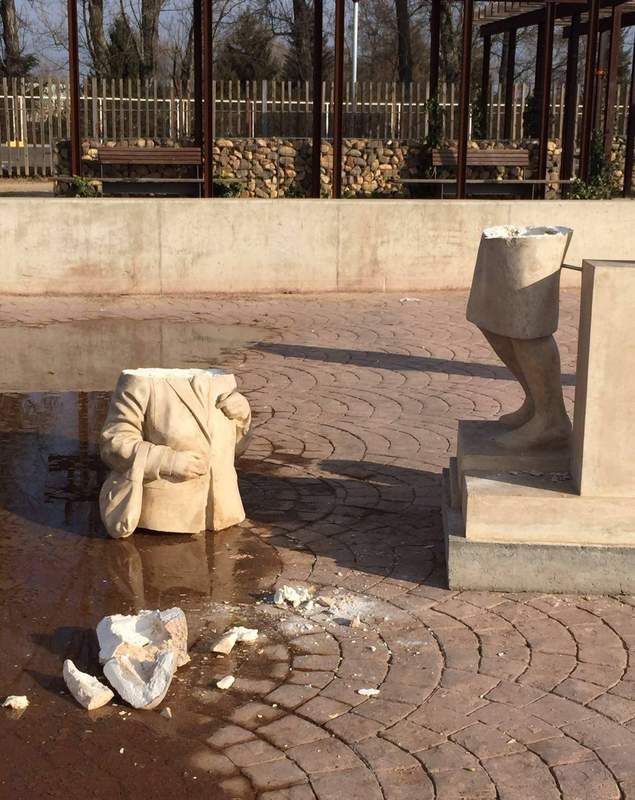 IDENTIFICAN AL AUTOR QUE DAÑÓ LA ESTATUA DE CHARO GONZÁLEZ