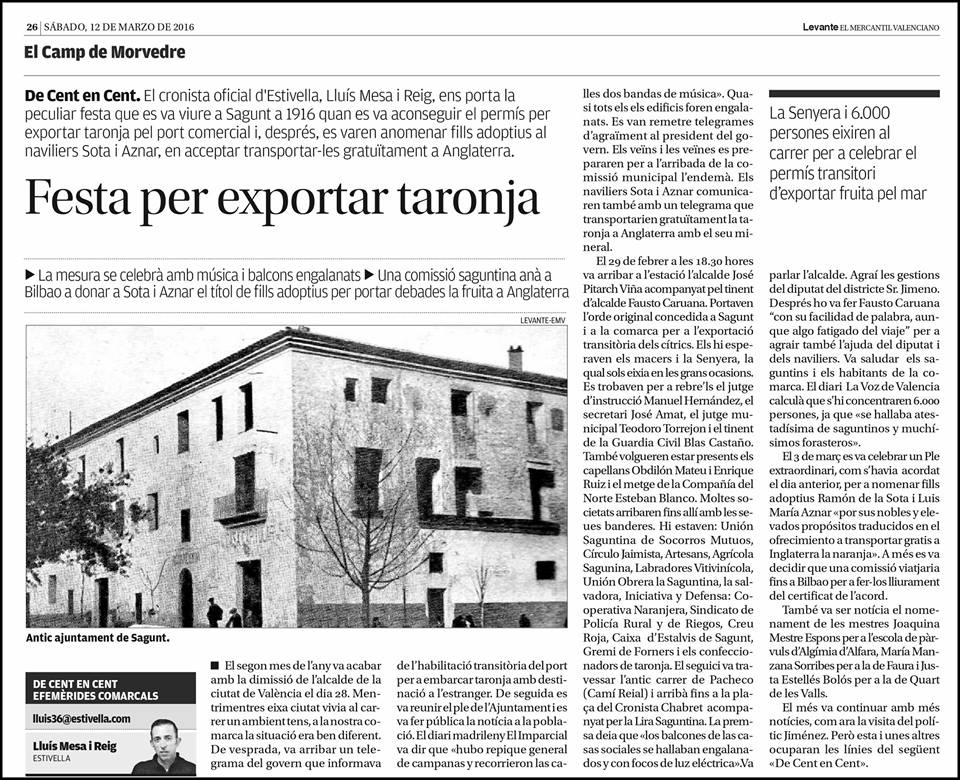 FESTA PER EXPORTAR TARONJA