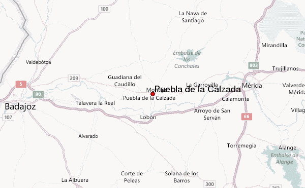 PUEBLA DE LA CALZADA EN 1860