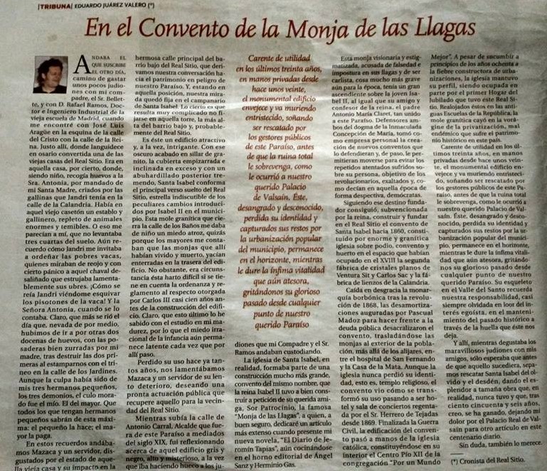 EN EL CONVENTO DE LA MONJA DE LA LLAGAS