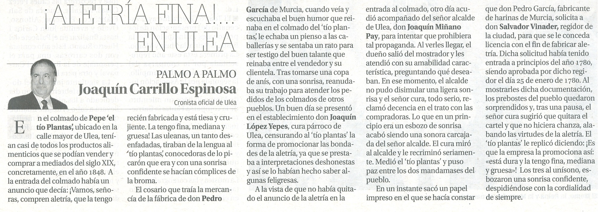 ¡ALETRÍA FIN!… EN ULEA