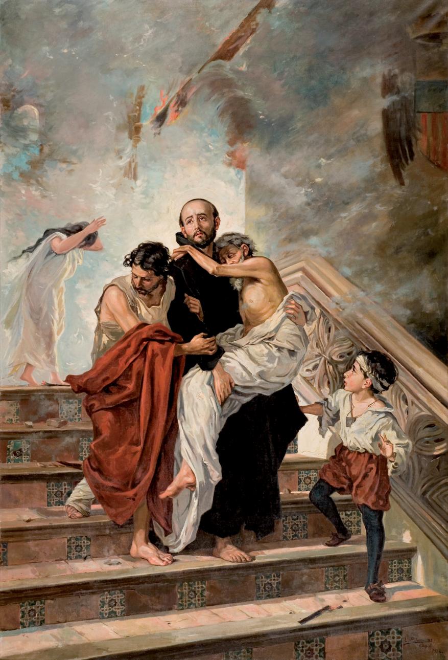 LOS BOMBEROS DE ALZIRA, A SAN JUAN DE DIOS