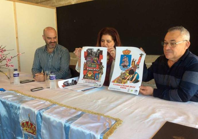 LOS ALFOMBRISTAS TRAEN A BUEU A LA PRESIDENTA DEL COMITÉ INTERNACIONAL Y A FAMILIA DE MARUJA MALLO