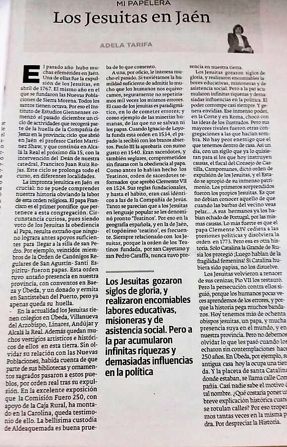 MI PAPELERA. LOS JESUITAS EN JAÉN
