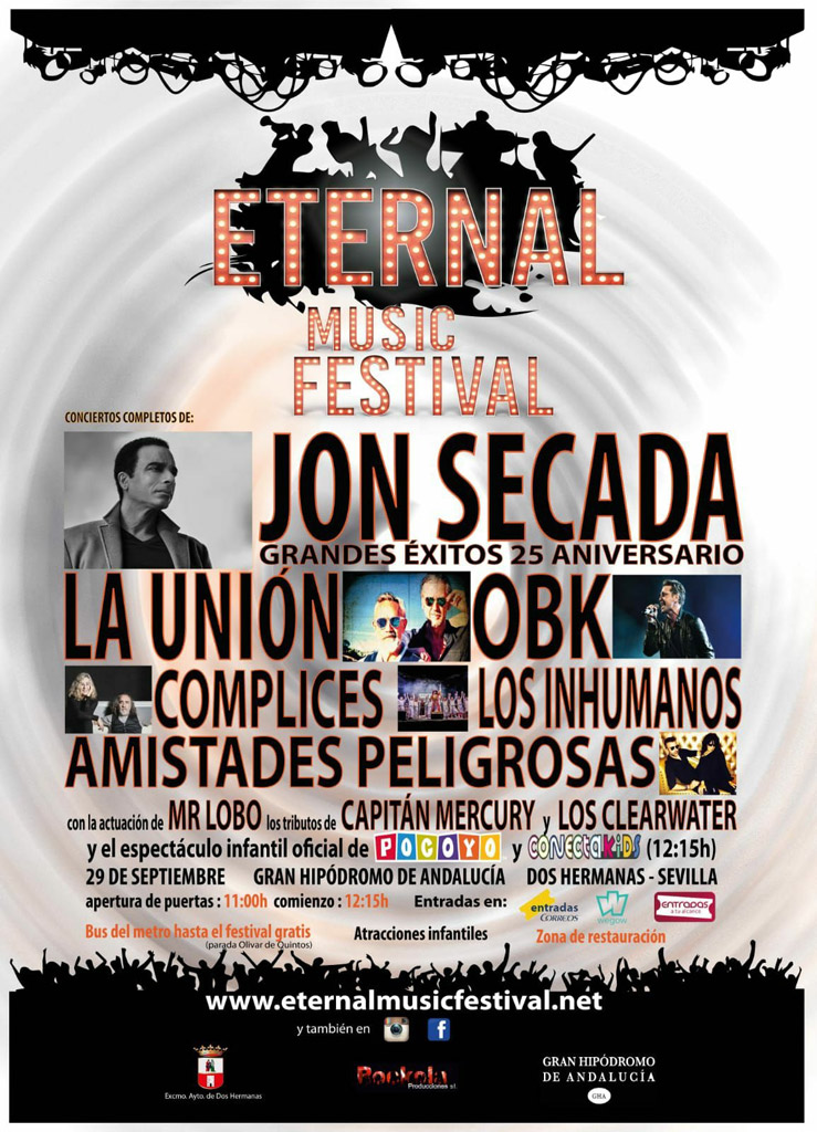 JON SECADA, LA UNION U OBK EN UN FESTIVAL MUSICAL EN EL HIPÓDROMO DE DOS HERMANAS(SEVILLA)
