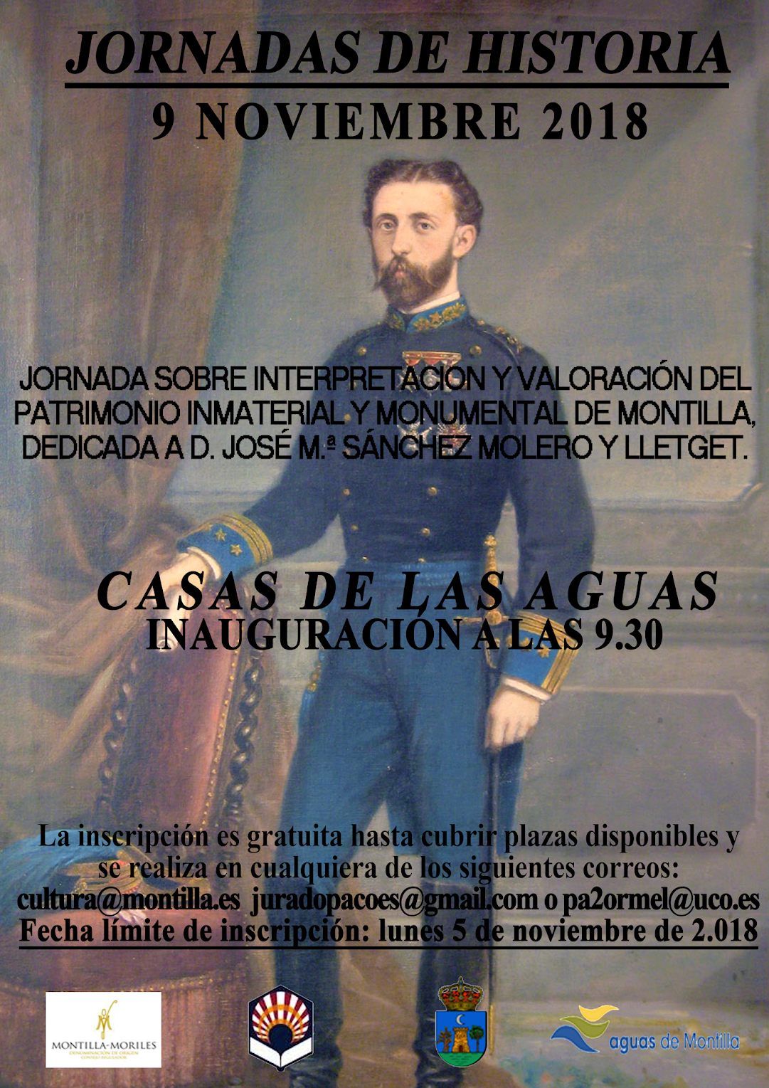 SÁNCHEZ MOLERO Y EL PATRIMONIO DE MONTILLA (CÓRDOBA) PROTAGONISTAS DE LAS VIII JORNADAS DE HISTORIA