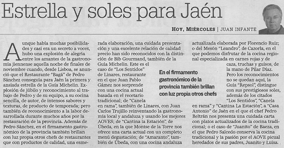 ESTRELLA Y SOLES PARA JAÉN