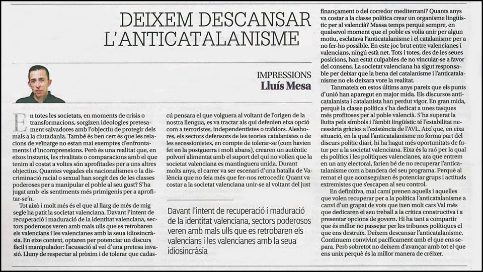 DEIXEN DESCANSAR L’ANTICALANISME