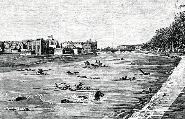 LA EXTRAÑA PIEDRA MASÓNICA HALLADA EN LA AZACAYA • LA RIADA DE SANTA TERESA PERMITIÓ RECUPERAR EN 1879 JUNTO AL RÍO UNA ROCA CON MISTERIOSOS SÍMBOLOS TALLADOS
