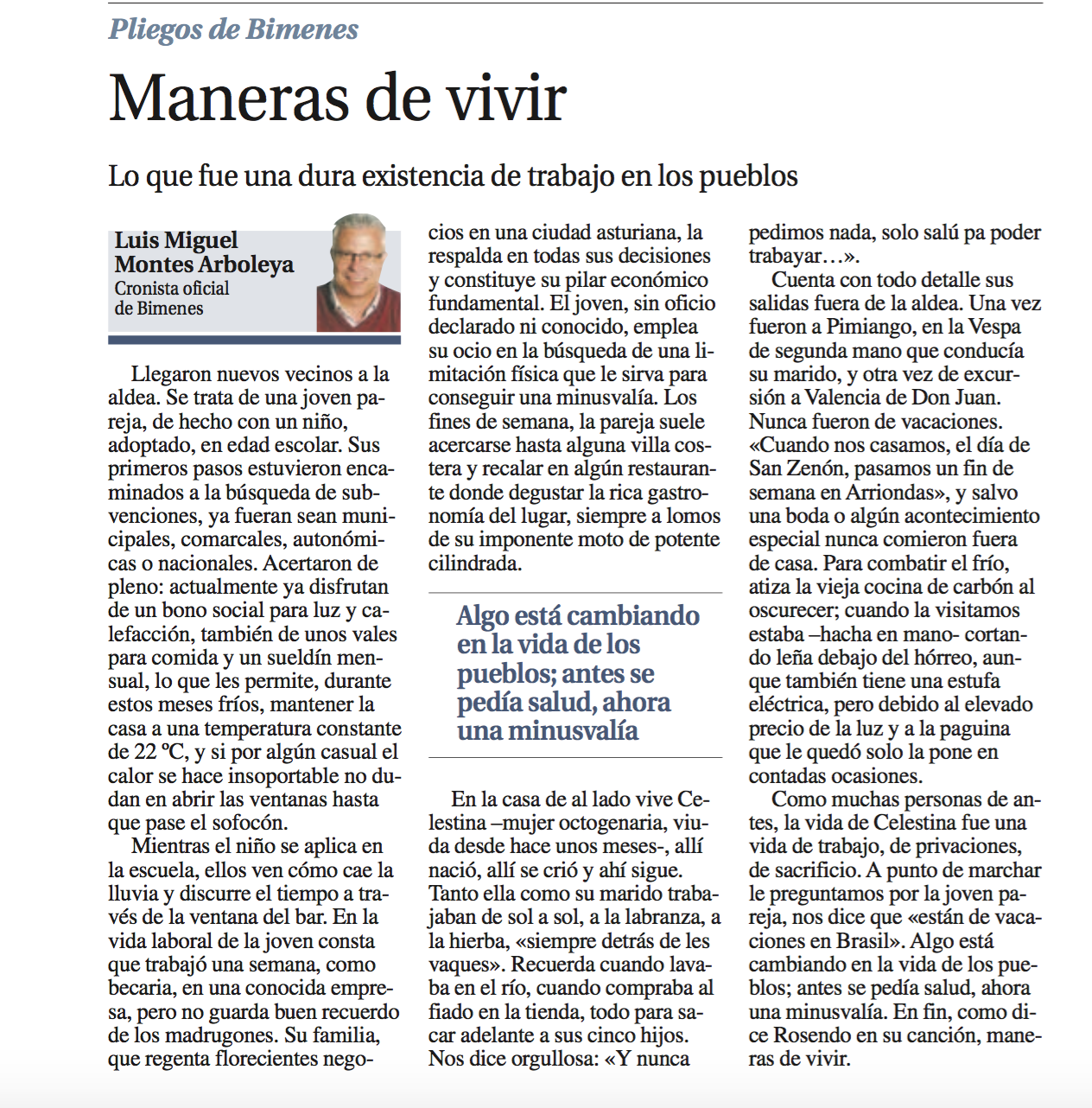 MANERAS DE VIVIR