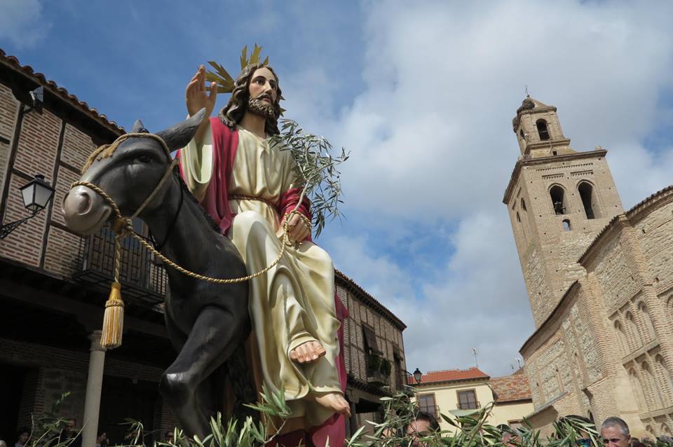 EL DOMINGO DE RAMOS. LA BORRIQUILLA POR EL ARÉVALO MONUMENTAL