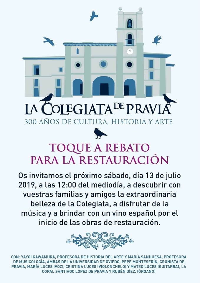 PRAVIA (ASTURIAS) CELEBRA HOY EL INICIO DE LA RESTAURACIÓN DE LA COLEGIATA, PARA LA QUE SE RECAUDAN FONDOS