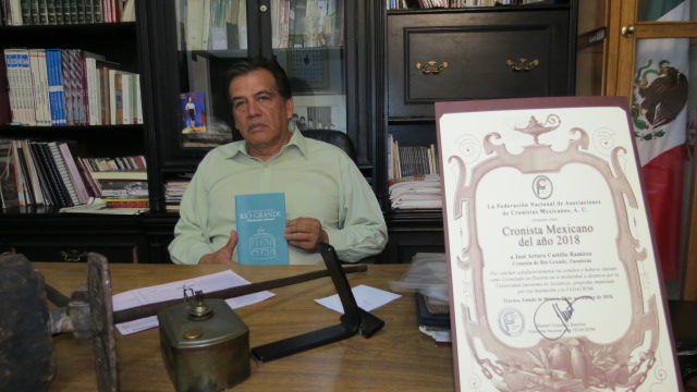ARTURO CASTILLO RAMÍREZ, CRONISTA DE LA CIUDAD DE RÍO GRANDE, ZAC. (MÉXICO) PRESENTA SU NUEVO LIBRO “ASENTAMIENTOS VIRREINALES”