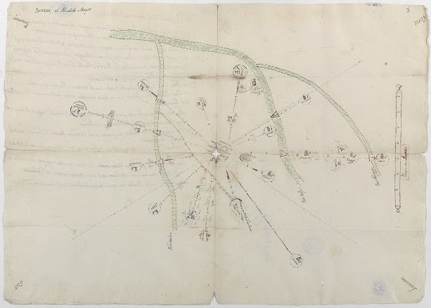 BROZAS EN 1796, EN UN MAPA DE TOMÁS LÓPEZ