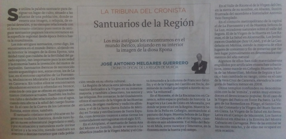 SANTUARIOS EN LA REGIÓN