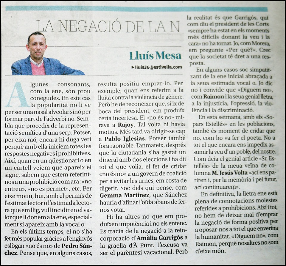 LA NEGACIÓ DE LA N