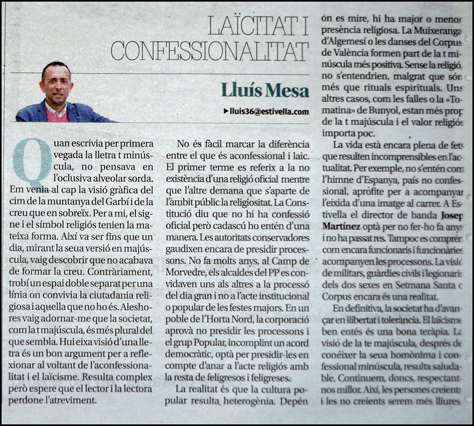 LAÏCITAT I CONFESSIONALITAT