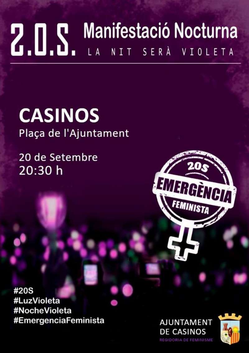 CASINOS «NIT VIOLETA» EL 20 DE SEPTIEMBRE «SOS EMERGENCIA FEMINISTA»