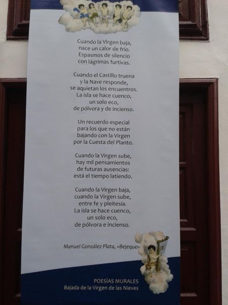 LA COMISIÓN DE ACTOS CULTURALES DE LA BAJADA DE LA VIRGEN COMIENZA EL TRABAJO DE LAS POESÍAS MURALES