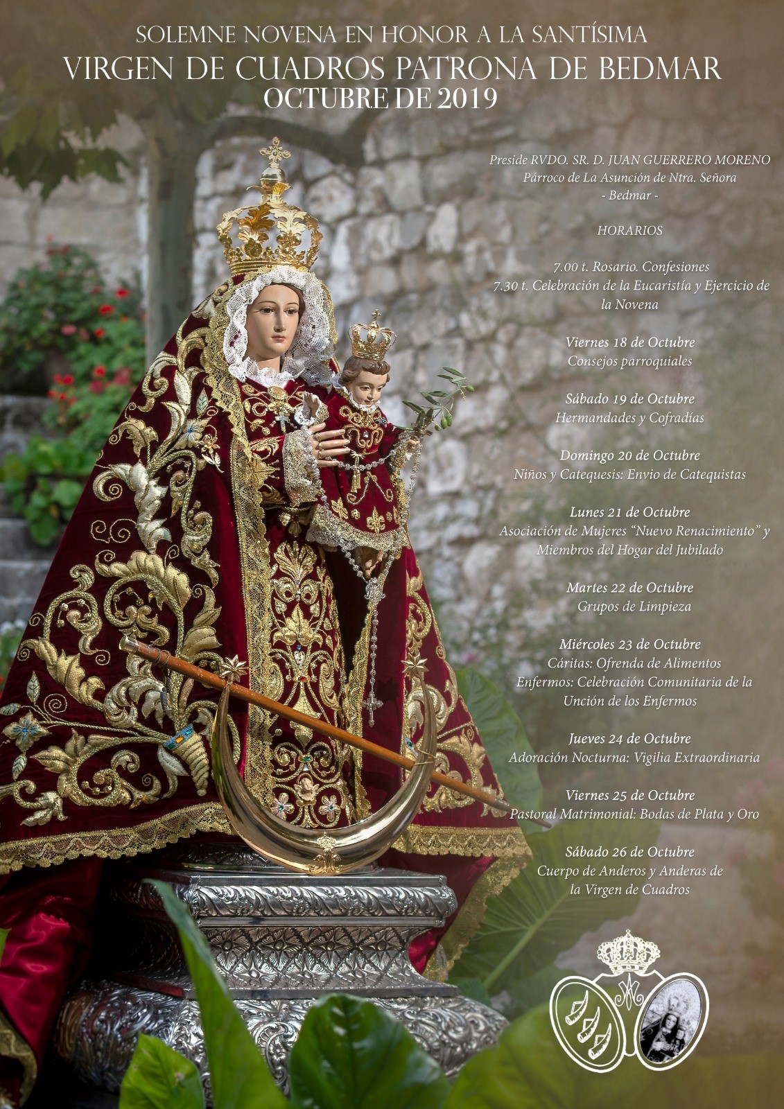 CRÓNICA BEDMARENSE DEL MES DE OCTUBRE DE 2019. LA VIRGEN DE CUADROS NOS VISITA EN BEDMAR
