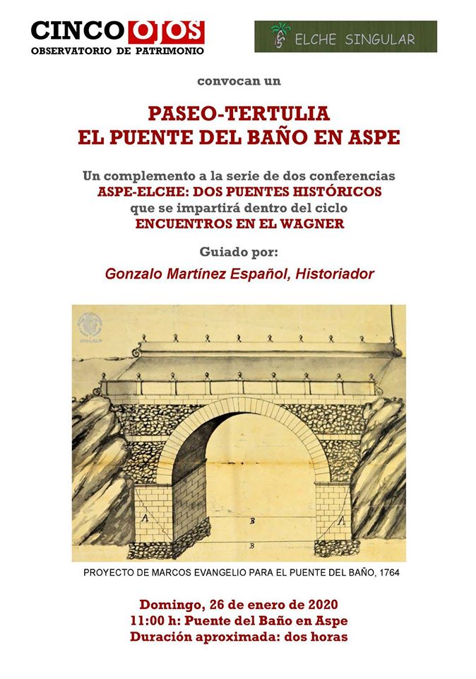 PASEO-TERTULIA GUIADO POR GONZALO MARTÍNEZ ESPAÑOL, CRONISTA OFICIAL DE ASPE (ALICANTE)