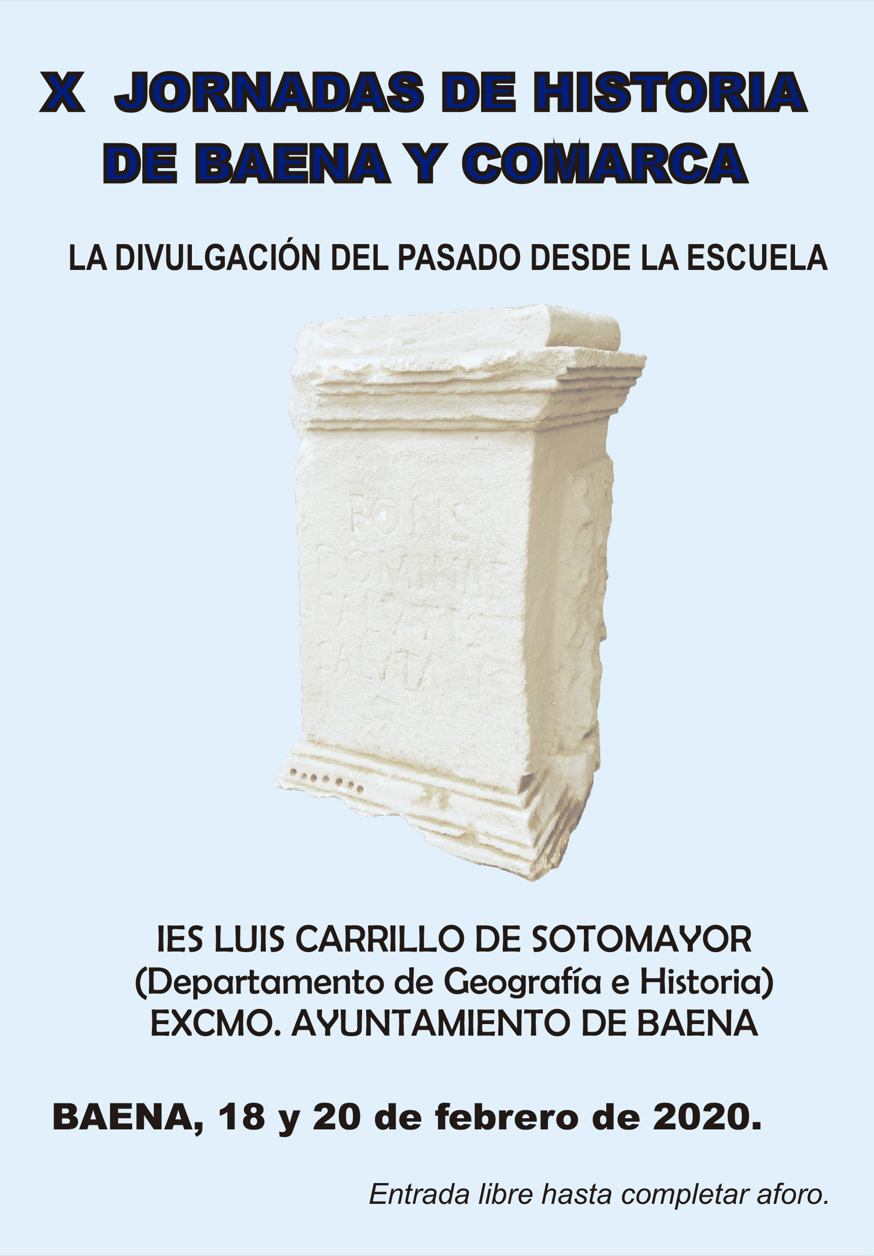 EL CRONISTA DE ZUHEROS (CÓRDOBA), FRANCISCO PRIEGO, PARTICIPA EN LAS X JORNADAS DE HISTORIA DE BAENA Y COMARCA