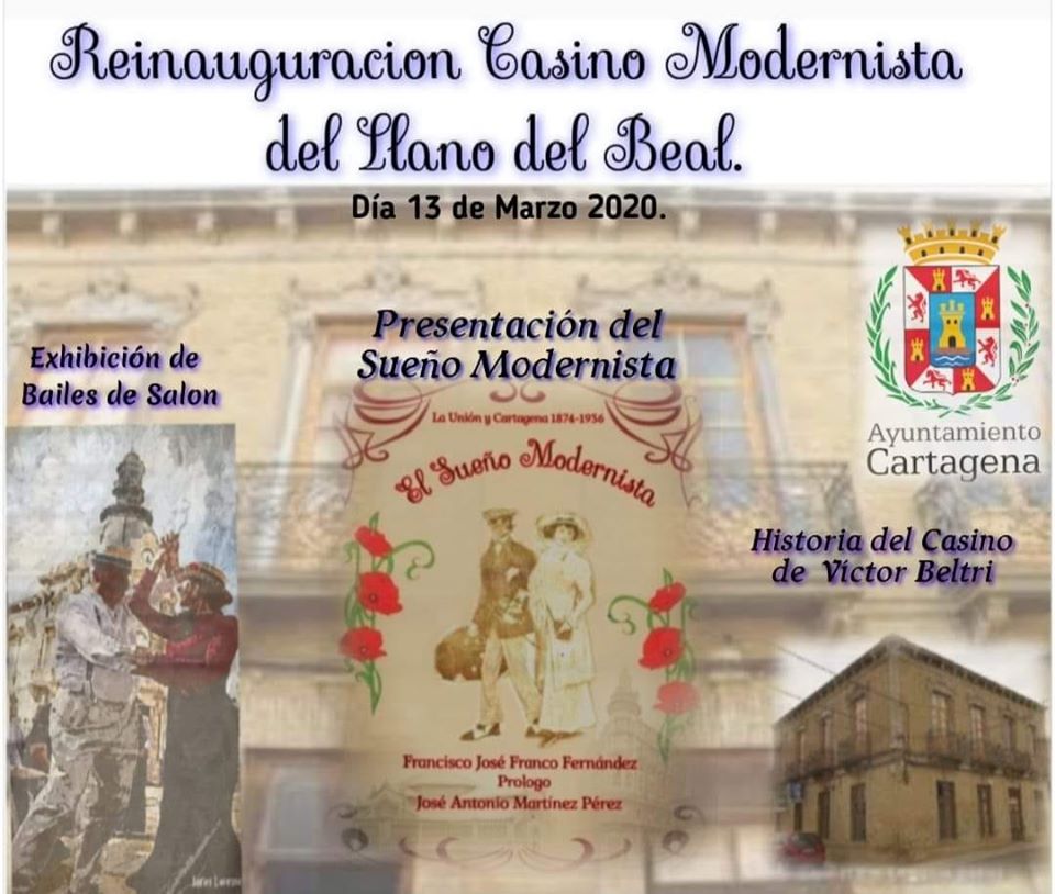 PRESENTACIÓN EN EL CASINO DEL LLANO DEL BEAL DEL LIBRO ‘LA UNIÓN Y CARTAGENA (1874-1936). EL SUEÑO MODERNISTA