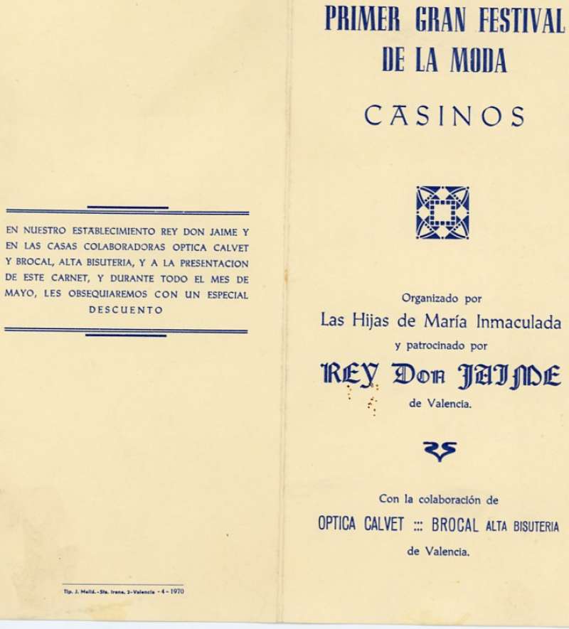 DIARIO DEL COVID-19: LAS FIESTAS DE MAYO DE 1970 EN CASINOS, «PRIMER GRAN FESTIVAL DE LA MODA»