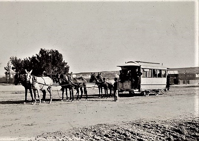 EL TRANVIA DE LEGANÉS, PRIMER MEDIO DE TRANSPORTE CON MULAS DE LA CAPITAL.