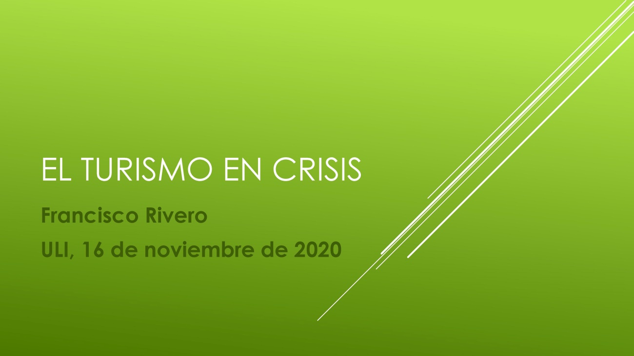 CRISIS DEL TURISMO