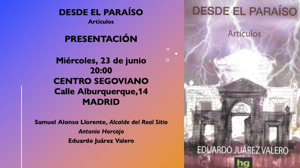 PRESENTACIÓN DEL LIBRO DESDE EL PARAÍSO