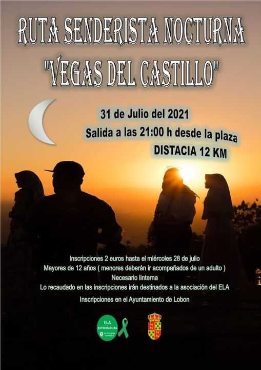 RUTA SENDERISTA NOCTURNA EN LOBÓN A BENEFICIO DE LA ELA