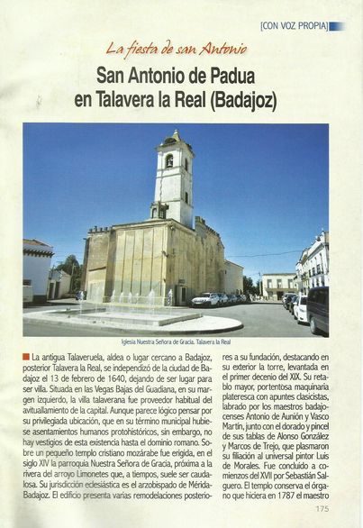 SAN ANTONIO DE PADUA EN TALAVERA LA REAL