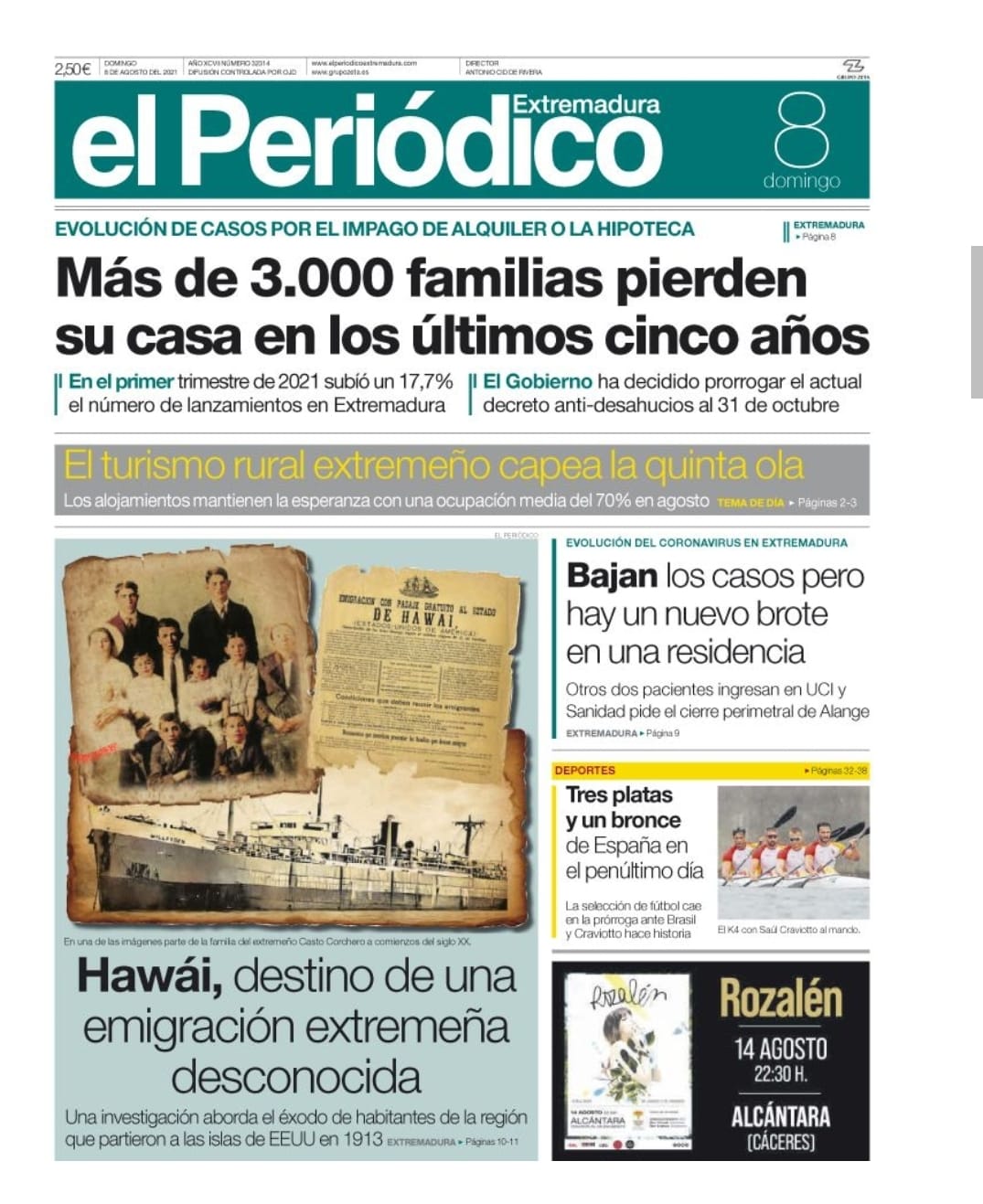 «BROZAS», EN UN PERIÓDICO DE HAWAÍ