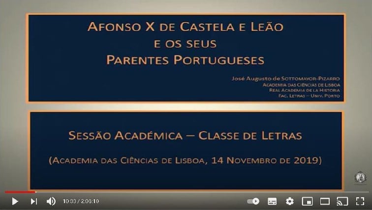 AUDIOVISUALES EN AGOSTO: CONFERENCIA DE JOSÉ AUGUSTO SOTTOMAYOR-PIZARRO SOBRE ALFONSO X EL SABIO